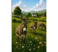 The Peaceful Donkeys: A Beautiful Countryside Hardcover Journal Celebrating Gentle Donkeys, Wildflower Meadows, Rolling Hills, and the Quiet Beauty of Rural Life