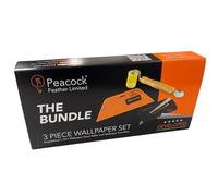 The Peacock Bundle - 3 Piece Wallpaper Hanging & Decorating Tool Set - Includes Smoother, Precision Trimmer & Seam Roller - Ideal Wallpaper Tools for DIY Installation & Home Improvement Projects