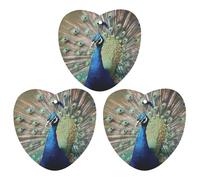 The Peacock Car Air Freshener, 3 Pcs Love form Hanging Air Freshener Cards, Long Lasting Fragrance Scented Cards for Car, Home, Office White-style