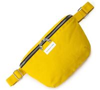 The Peacock Crew Fanny Pack - Stylish Cotton Crossbody Bag for Men & Women - Adjustable Strap, Dual Zipper - Premium Fabric Shoulder Bag, Nomade Yellow Gold, Crossbody Belt Bag Reimagined, Functional