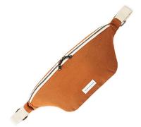 The Peacock Crew Fanny Pack - Stylish Cotton Crossbody Bag for Men & Women - Adjustable Strap, Dual Zipper - Premium Fabric Shoulder Bag, Trekker Brown Camel