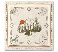 The Peacock Crew Premium 22x22 Soft Cotton Designer Bandana for Men & Women - Urban Rock, Biker & Hiker, Head & Neck Scarf, Hiker, 1 unit (Kraft Packaging)
