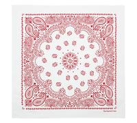 The Peacock Crew Premium Soft Cotton Designer Bandanas Pack for Men and Women 22 x 22 inches, White Red, 22x22 inches - 55x55 cm