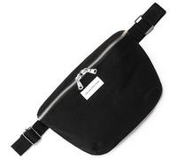 The Peacock Crew Spacious Black Crossbody Belt Bag in Cotton Canvas - Lightweight Comfortable & Elegant Sling Pouch Travel Safe Design & Daily Use - Dual Zippers Fanny Pack for Men & Women