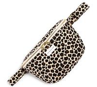 The Peacock Crew Spacious Leopard Print Crossbody Belt Bag in Cotton Canvas - Lightweight Comfortable & Elegant Sling Pouch Travel Safe Design & Daily Use - Dual Zippers Fanny Pack for Men & Women