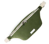 The Peacock Crew Spacious Olive Camo Green Crossbody Belt Bag in Cotton Canvas - Lightweight Comfortable & Elegant Sling Pouch Travel Safe Design & Daily Use - Dual Zippers Fanny Pack for Men & Women