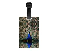 The Peacock Durable PVC Luggage Tag â€“ Full-Print Design, Personal Information Slot, Detachable Wristband, Easy to Identify and Carry