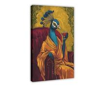 The Peacock Nobles in The Golden Palace Canvas Poster Bedroom Decor Landscape Office Room Decor Gift 08x12inch(20x30cm)