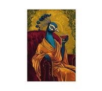 The Peacock Nobles in The Golden Palace Canvas Poster Wall Art Decor Print Picture Paintings for Living Room Bedroom Decoration 12x18inch(30x45cm)