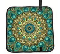 The Peacock Spreading Its Tail Symbol Sitting Pad Foldable Seat Cushion Waterproof Lightweight Camping Seat Mat With Hook For Hiking Stadium Airplane, Sitting Pad