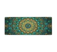The Peacock Spreading Its Tail Symbolfloral Print Mousepad Laptop Keyboard Mat Large Mouse Pad With Stitched Edges Long Non-Slip Rubber Base Spring Desk Pad For Office Home Desk Decor, 31.5" X 11.8"