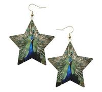 The Peacock Women's Fashion Earrings, Celestial Dangle Earrings, Star Shape Jewelry for a Versatile