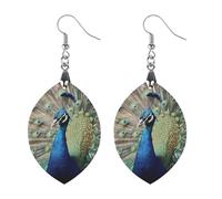The Peacock Wooden Earrings for Women, Vintage Elegant Wood Jewelry, Lightweight Earrings for Wedding, Party, Everyday Jewelry Gift, Love, Wood, wood