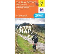 Explorer Active OL1 The Peak District - Dark Peak Area Map, Orange One Size