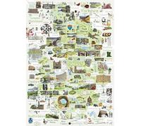 The Peak District Map 1000 Piece Jigsaw Puzzle; Emma Joustra art Collection; Eco-Friendly, Gift for Adults & Families