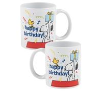 The Peanuts Snoopy Mug - Happy Birthday Coffee Mug Ceramic Birthday White 320 ml