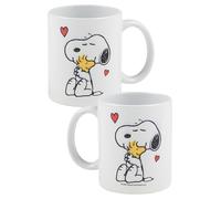 The Peanuts Snoopy Mug - Hug Woodstock Coffee Mug Ceramic White 320 ml