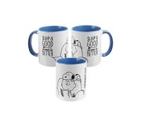 The Peanuts Snoopy - Sleep is good and books are better - Coffee Mug Ceramic Blue White 320 ml