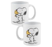 The Peanuts Snoopy Woodstock Coffee Mug Ceramic White 320 ml