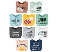 The Peanutshell - Baby Boy or Girl Terry Bib Set, 10-100% Cotton, Soft, Absorbent for Boys and Girls, Unisex Baby or Girl Bibs Set, Newborn and Baby Bib,
