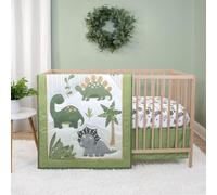 The Peanutshell Baby Crib Bedding Set for Boys, Dinosaur Nursery Decor, Camo Sage Green, Crib Comforter Set, 3 Pieces