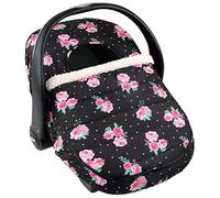 The Peanutshell Car Seat Cover for Baby Girls,Floral Rose, Winter Carseat Canopy Car Seat Cover
