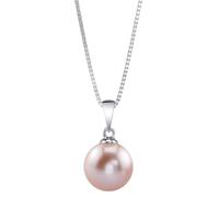 The Pearl Source Freshwater Pearl Pendant Sydney Necklace for Women - Cultured Pearl Necklace | Single Pearl Necklace for Women with 925 Sterling Silver Chain, 11mm, Pearl, Pearl