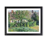 The Peasant House By Camille Pissarro Classic Painting Framed Wall Art Print, Ready to Hang Picture for Living Room Bedroom Home Office Décor, Black A3 (46 x 34 cm)