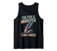 The Pen is Mightier Than The Mouse Digital Art Gift Tank Top