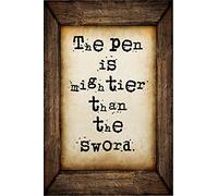The pen is mightier than the sword: A 6 x 9 Lined Journal Notebook