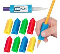 The Pencil Grip- Classic Triangle Grip, Pencil Holder, Ergonomic Writing Aid, Pencil Grips for Kids Handwriting, Perfect for Right or Left Handed Users, Assorted Colors, Pack of 100