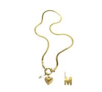 The Pendant Necklace Features 26 Letters For Women(Necklace-Letter M)