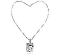 The Pendant of Hyacinth Ornament Pendant Necklace Commemorative Vintage Accessory Initial Necklace Men (Silver, One Size)