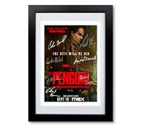 The Penguin cast signed autograph poster photo print framed memorabilia tv show series gift Colin Farrell Cristin Milioti (A4 framed & mounted)