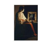 The Penitent Magdalen Georges De La Tour 640 Renaissance Biblical Poster Wall Art Picture Painting Poster Canvas Print Posters Artworks Room Decor 08x12inch(20x30cm)