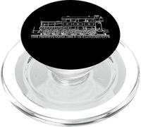 The Pennsylvania 1863 0-12-0 Steam Locomotive Diagram PopSockets PopGrip for MagSafe