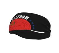 The People's Republic of The Congo Flag and Freedom Headbands Men Women Non Slip Wicking Sports Sweatband for Gym Basketball Yoga Hairbands