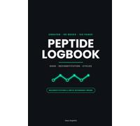 The Peptide Logbook: Undated Tracker for Reconstitution Math, Dosage, Injection-Site Rotation & Inventory - Daily & Weekly Logs, 50 Weeks, 124 Pages
