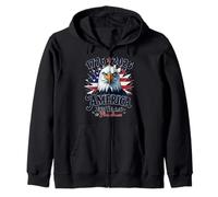 The perfect apparel for 4th of July and Patriotic Americans. Zip Hoodie