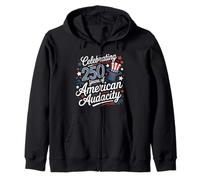 The perfect apparel for 4th of July and Patriotic Americans. Zip Hoodie