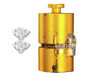 The Perfect Bar Accessory: This Hand-Operated Copper Ice Ball Maker Transforms Ordinary Ice Into Stunning Diamond Cubes, Ideal for Old Fashioneds and Bourbon (Rose,70mm)