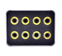 The Perfect Choice A Set of Eight Skateboard Bearings Model 608RS ABEC11, Ideal for Everyday Use (Yellow)