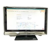 The Perfect Dust Cover, Silver Gray Nylon Cover with Clear Front Compatible with 23.8-inch LED/LCD Monitors, Anti Static Waterproof Monitor Cover Dimension 22''W x 2''D x 14''H by Perfect Dust Cover