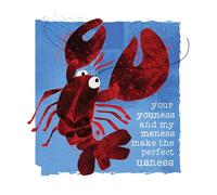 The Perfect Pair Lobster Illustration Greetings Card