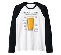 The Perfect Pint Funny Beer Lover Lager Dad Pub Raglan Baseball Tee