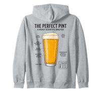 The Perfect Pint Funny Beer Lover Lager Dad Pub Zip Hoodie