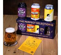 The Perfect Selection Pale Ale & IPA and Pub Snacks Beer Gift Box, with Glass and Tasting Notes - Craft Beer Birthday Gifts For Men (3 x 330ml, Craft Beer)