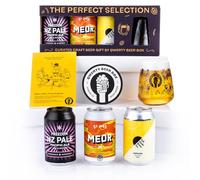 The Perfect Selection - Pale Ale & IPA Beer Gift Box, with Glassware and Tasting Notes - by QWERTY Beer Box - Birthday Gifts For Men presents for men