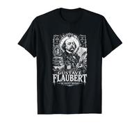 The Perfect Sentence Gustave Flaubert Quote Value Graphic T-Shirt, Men, Black, L