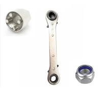 The Perfect Tent Box Accessory - 4 in 1 Ratcheting Spanner 13mm (M8) + 17mm (Security Key Size) + 14mm and 19mm Reversible